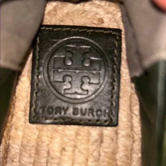 Tory Burch Vail Espadrille flats Size 7 1/2 retail $298 NWOT green suede - Picture 3 of 9